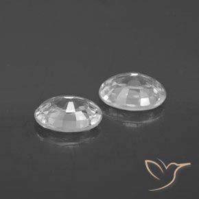 Gemme di Zircone Bianco naturale da 2.58 ct, Ovale, VS