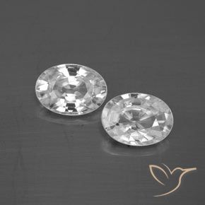 2.33ctw Naturale Bianco Zircone, Ovale, VVS-VS