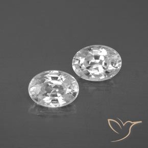 2.56ctw Naturale Bianco Zircone, Ovale, VS