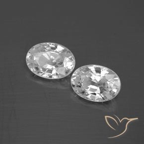 Gemme di Zircone Bianco naturale da 2.63 ct, Ovale, VVS-VS
