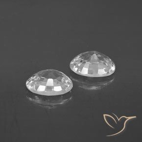 Gemme di Zircone Bianco naturale da 2.63 ct, Ovale, VVS-VS