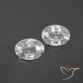 2.66ctw Naturale Bianco Zircone, Ovale, VVS