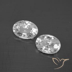Gemme di Zircone Bianco naturale da 2.66 ct, Ovale, VVS
