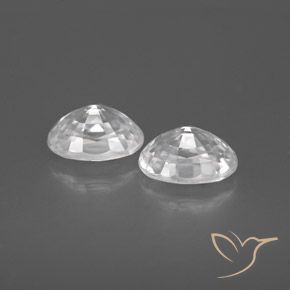 Gemme di Zircone Bianco naturale da 2.88 ct, Ovale, VVS