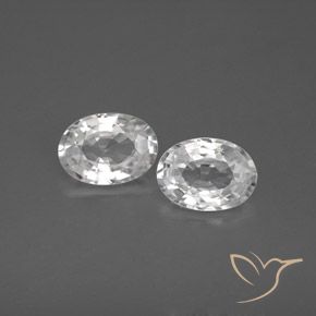 2.23ctw Naturale Bianco Zircone, Ovale, VVS