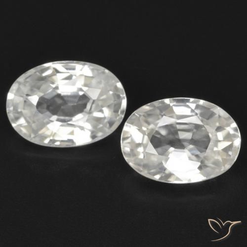 2.48ctw Naturale Bianco Zircone, Ovale, VVS