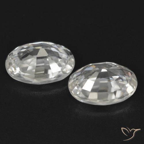 Gemme di Zircone Bianco naturale da 2.48 ct, Ovale, VVS
