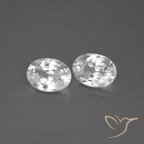 Gemme di Zircone Bianco naturale da 2.44 ct, Ovale, VVS-VS