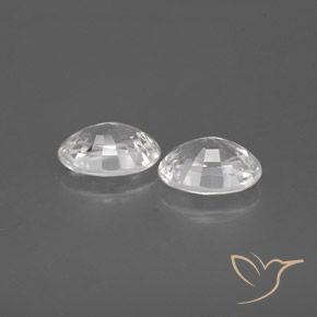 Gemme di Zircone Bianco naturale da 2.44 ct, Ovale, VVS-VS