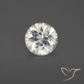 1.67ct Naturale Bianco caldo Zircone, Rotondo, VS