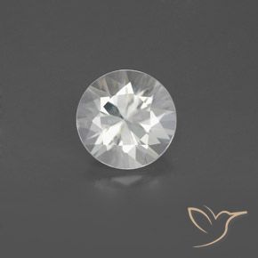 1.64ct Naturale Bianco Zircone, Rotondo, VS
