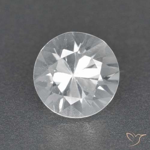 1.52ct Naturale Bianco Zircone, Rotondo, VVS