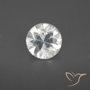 1.68ct Naturale Bianco Zircone, Rotondo, VS-SI