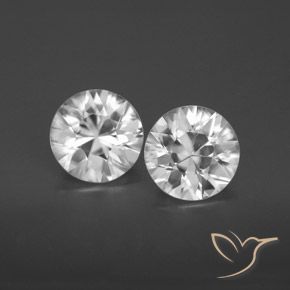 3.35ctw Naturale Bianco Zircone, Rotondo, VS
