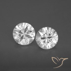 3.24ctw Naturale Bianco Zircone, Rotondo, VS