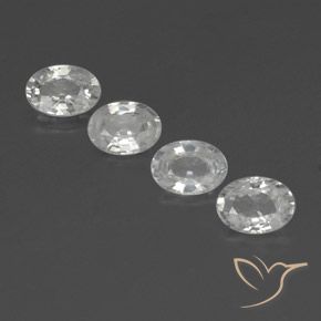 4.89ctw Naturale Bianco Zircone, Ovale, VVS-VS