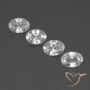 5.05ctw Naturale Bianco Zircone, Ovale, VS
