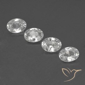 4.81ctw Naturale Bianco Zircone, Ovale, VVS-VS