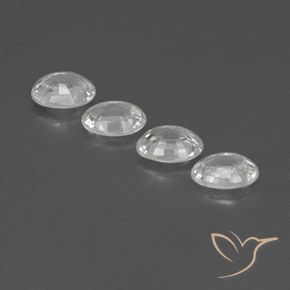 Gemme di Zircone Bianco naturale da 4.81 ct, Ovale, VVS-VS