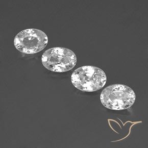 5.02ctw Naturale Bianco Zircone, Ovale, VVS