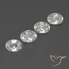 Gemme di Zircone Bianco naturale da 5.09 ct, Ovale, VVS-VS