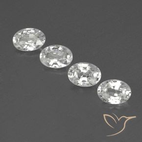 4.75ctw Naturale Bianco Zircone, Ovale, VS