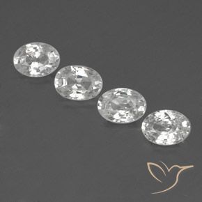4.88ctw Naturale Bianco Zircone, Ovale, VVS-VS