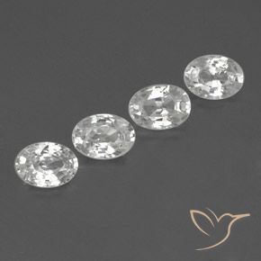 Gemme di Zircone Bianco naturale da 4.88 ct, Ovale, VVS-VS