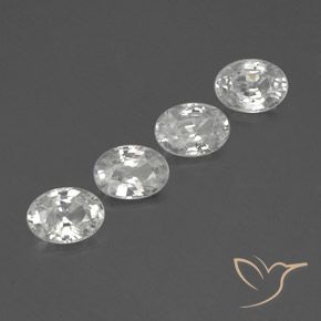 Gemme di Zircone Bianco naturale da 4.76 ct, Ovale, VVS-VS