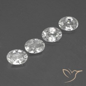 Gemme di Zircone Bianco naturale da 4.92 ct, Ovale, VVS-VS