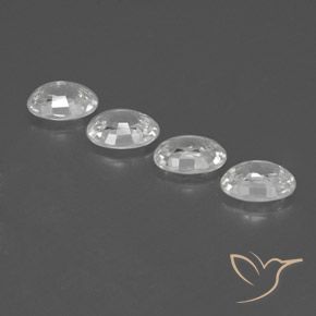Gemme di Zircone Bianco naturale da 4.92 ct, Ovale, VVS-VS