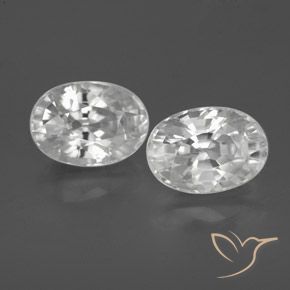 3.04ctw Naturale Bianco Zircone, Ovale, VS
