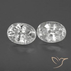 Gemme di Zircone Bianco naturale da 3.04 ct, Ovale, VS