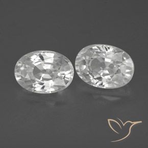 Gemme di Zircone Bianco naturale da 2.80 ct, Ovale, VVS-VS