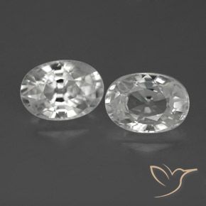 2.83ctw Naturale Bianco Zircone, Ovale, VVS-VS
