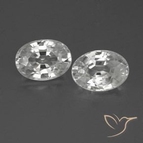 2.65ctw Naturale Bianco Zircone, Ovale, VS