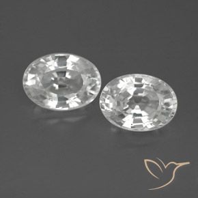 2.54ctw Naturale Bianco Zircone, Ovale, VVS