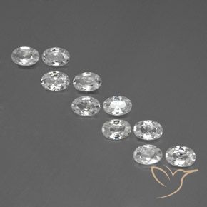 Gemme di Zircone Bianco naturale da 6.55 ct, Ovale, VVS-VS