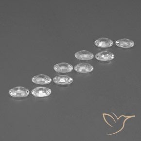 Gemme di Zircone Bianco naturale da 6.55 ct, Ovale, VVS-VS