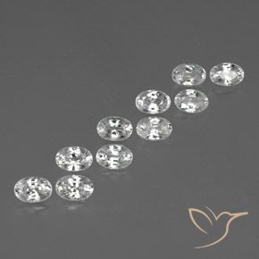 Gemme di Zircone Bianco naturale da 7.84 ct, Ovale, VVS-VS
