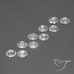 6.02ctw Naturale Bianco Zircone, Ovale, VVS-VS