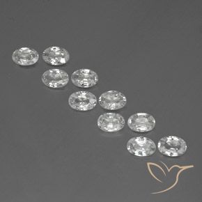 Gemme di Zircone Bianco naturale da 6.02 ct, Ovale, VVS-VS