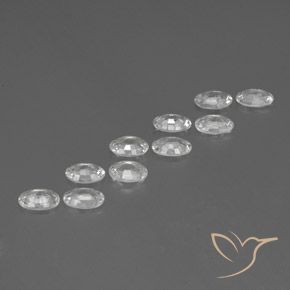 Gemme di Zircone Bianco naturale da 6.02 ct, Ovale, VVS-VS