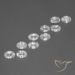Gemme di Zircone Bianco naturale da 6.68 ct, Ovale, VVS-VS
