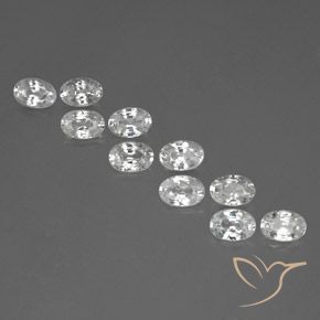 Gemme di Zircone Bianco naturale da 7.00 ct, Ovale, VVS-VS