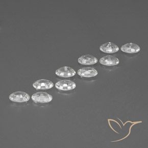 Gemme di Zircone Bianco naturale da 7.00 ct, Ovale, VVS-VS