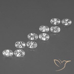 Gemme di Zircone Bianco naturale da 8.00 ct, Ovale, VVS-VS