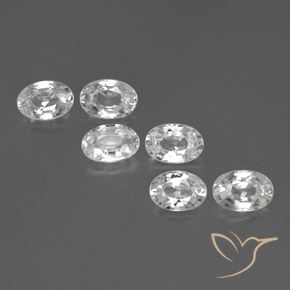 4.24ctw Naturale Bianco Zircone, Ovale, VS