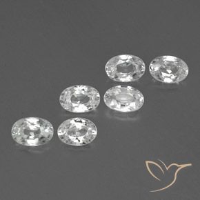 Gemme di Zircone Bianco naturale da 4.24 ct, Ovale, VS