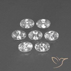 5.30ctw Naturale Bianco Zircone, Ovale, VS